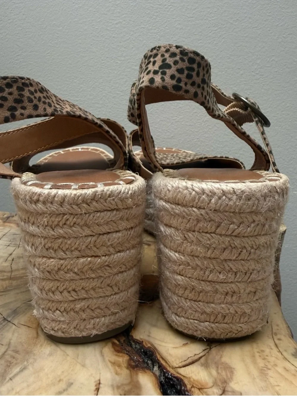 Universal Thread Leopard Print Espadrille Sandals in Tan and Black